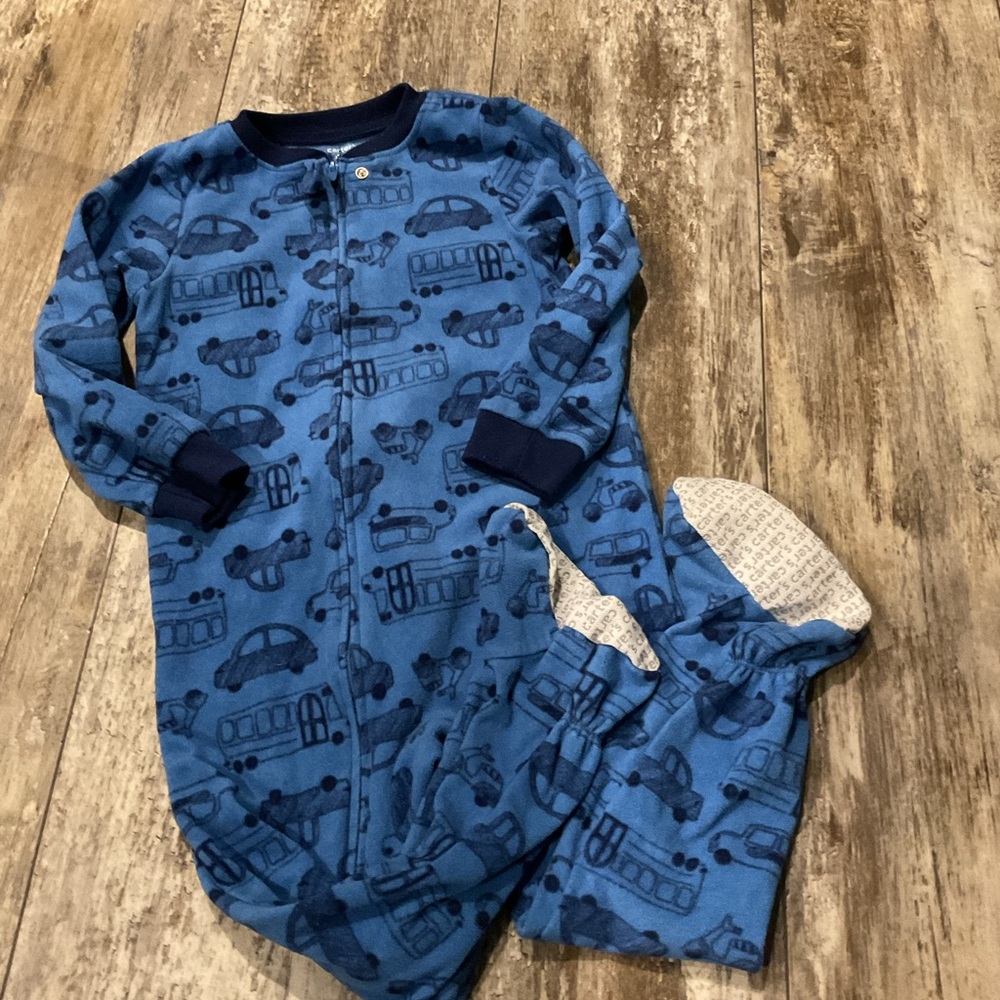 Carter's Blue Pajama Set with Navy Trim